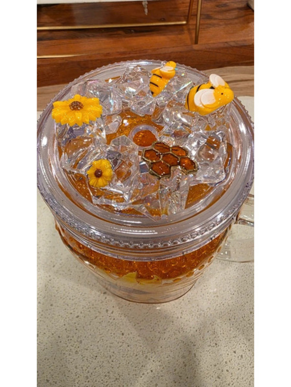 Handmade Sunflower Snow Globe Mason Jar